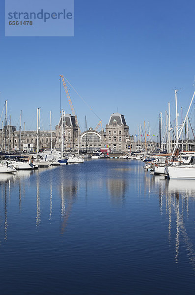 Belgien  Oostende  Blick auf den Hafen an der Nordsee