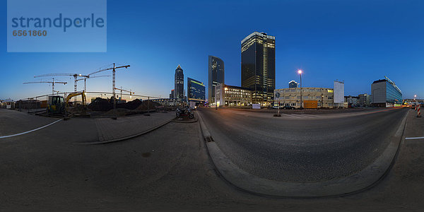 Neubau des Tower185 zur blauen Stunde  Frankfurt am Main  Deutschland