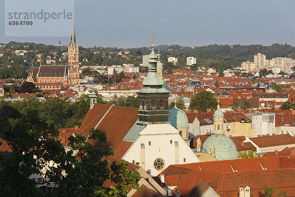 Austria  Styria  Graz  View of Cathedral and Mausoleum