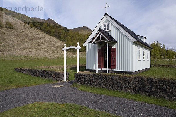 Kirche im Heimatmuseum Skogar  Skogar  Südisland  Island  Europa