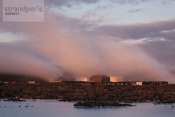 Kraftwerk Europa blau Heiße Quelle Island Lagune Halbinsel Reykjanes