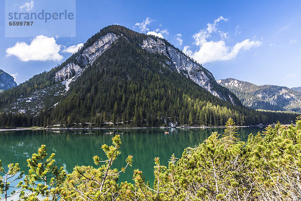 Pragser Wildsee  Lago di Braies  Pragser Tal  Prags  Dolomiten  Südtirol  Alto Adige  Italien  Europa