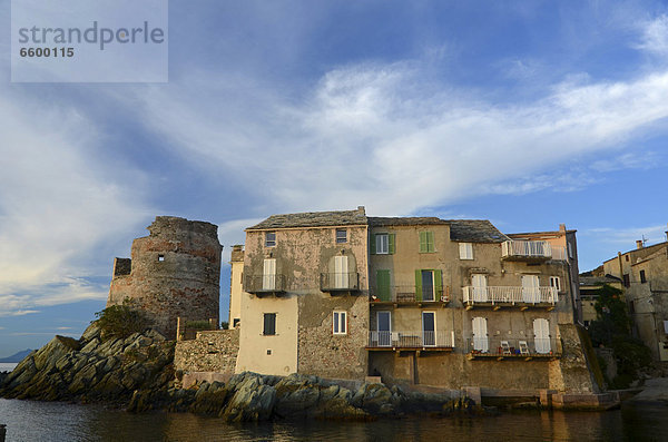 Fischereihafen Fischerhafen Frankreich Europa Gebäude Mütze Ruine Korsika