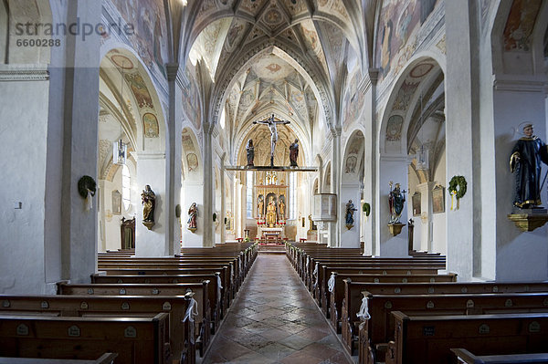 Innenansicht Kloster Seeon  Seeon  Chiemgau  Bayern  Deutschland  Europa