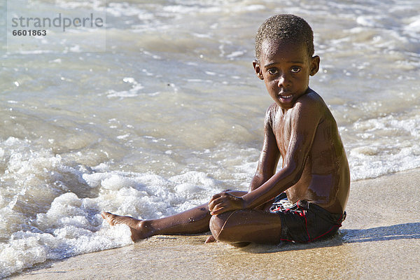Junge  Kreole  Mahe  Seychellen  Afrika  Indischer Ozean