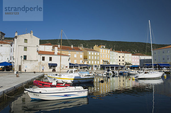 Hafen Europa Stadt Boot Cres Adriatisches Meer Adria Kroatien