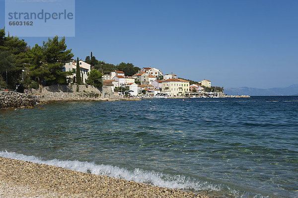 Europa Strand Dorf angeln Adriatisches Meer Adria Kroatien