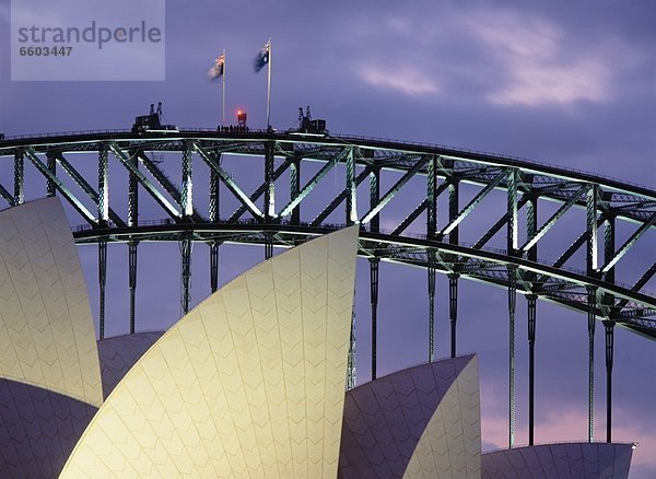 Fischereihafen Fischerhafen Detail Details Ausschnitt Ausschnitte Opernhaus Oper Opern Brücke Close-up Abenddämmerung Sydney