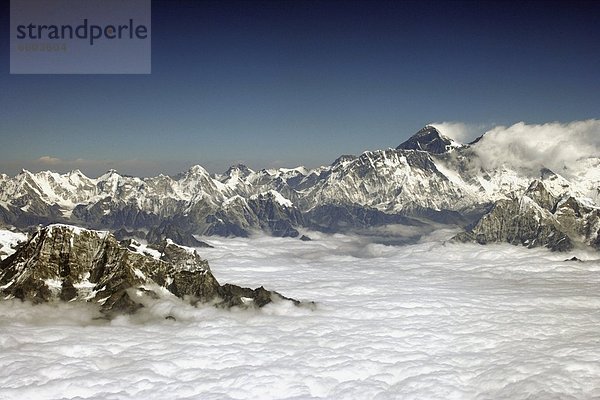 Ansicht  Berg  Mount Everest  Sagarmatha  Luftbild  Fernsehantenne