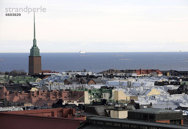 Panorama mit Mikael Agricola Kirche in Helsinki  Finnland  Europa