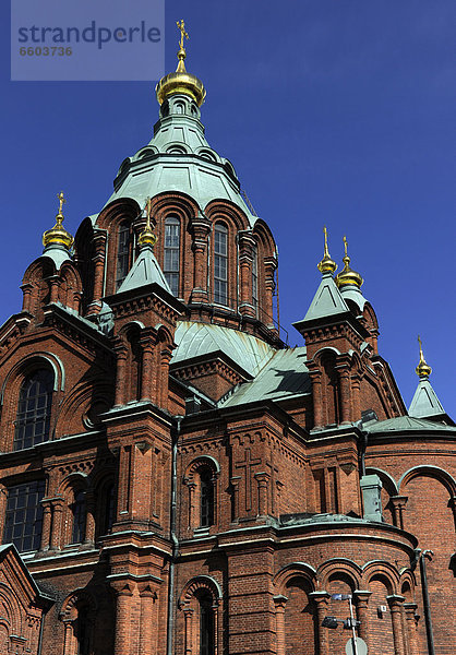 Uspenski Kathedrale in Helsinki  Finnland  Europa