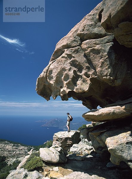 Felsbrocken  Anordnung  unterhalb  wandern  Calanche  Granit  Porto