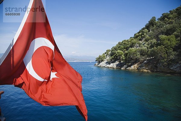 Küste Boot Fahne türkisch