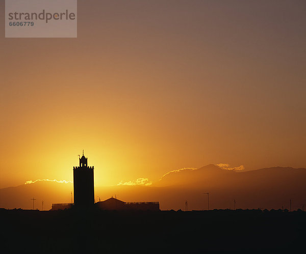 Mosque At Sunset  Near The Old Ramparts