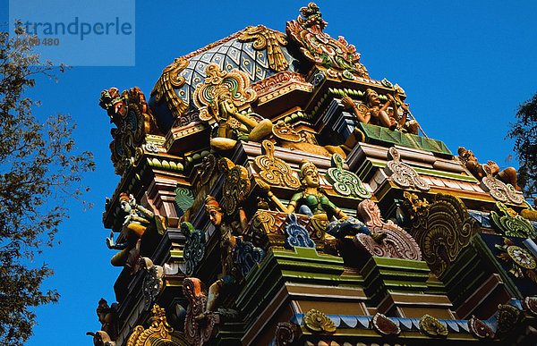 Colourful Temple Ornamentation  Close -Up