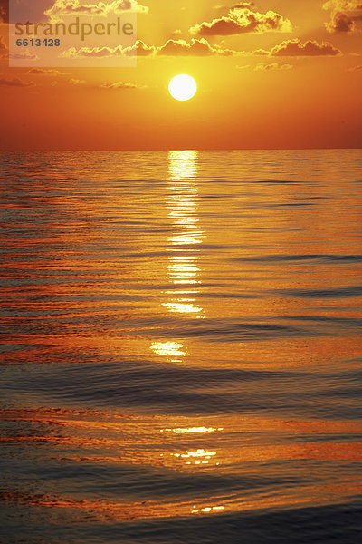Sonnenuntergang  über  Horizont  Ozean