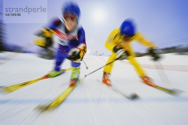 Wettrennen Rennen Ski