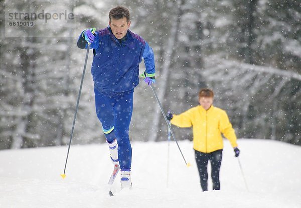 überqueren  Ski  Kreuz