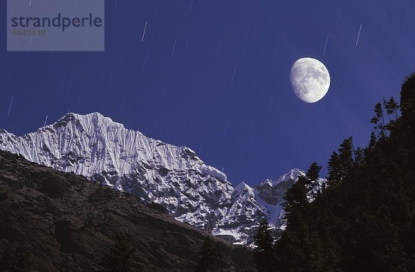 Berg  Schnee  Mondschein