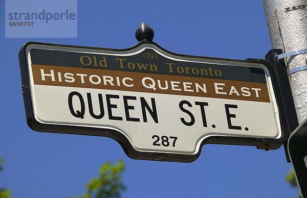 Straße  Zeichen  Königin  Kanada  Signal  Toronto
