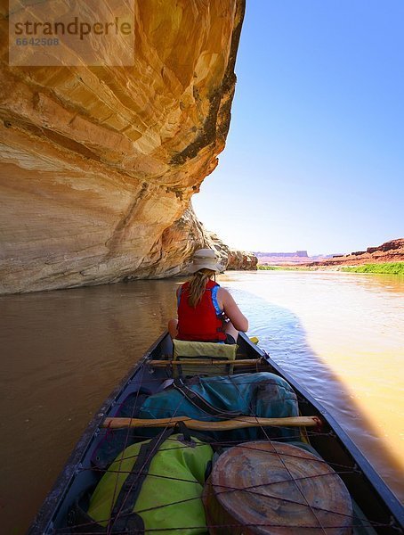 grün  Fluss  Kanu  Utah