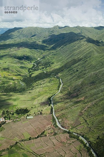 Berg  rennen  Fernverkehrsstraße  Ansicht  Anden  Luftbild  Fernsehantenne  Peru  Südamerika