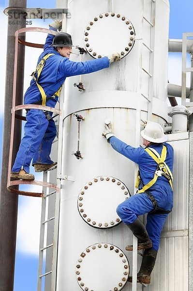 Leiter  Leitern  Industrie  arbeiten  Ansicht  2  Seitenansicht