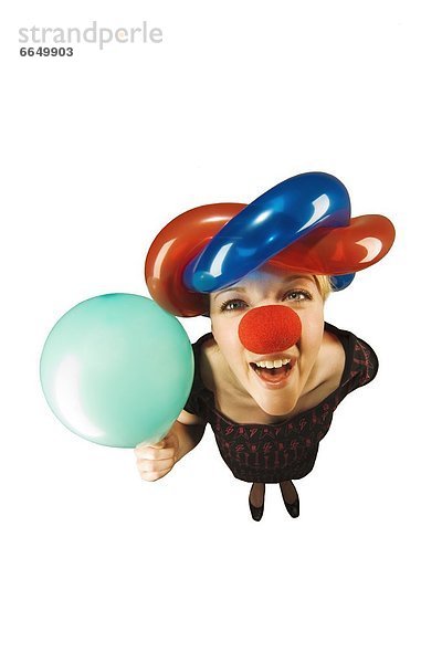 hoch  oben  Luftballon  Ballon  Ansicht  Flachwinkelansicht  Winkel  Clown