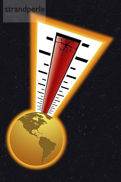 über  Thermometer  Globus