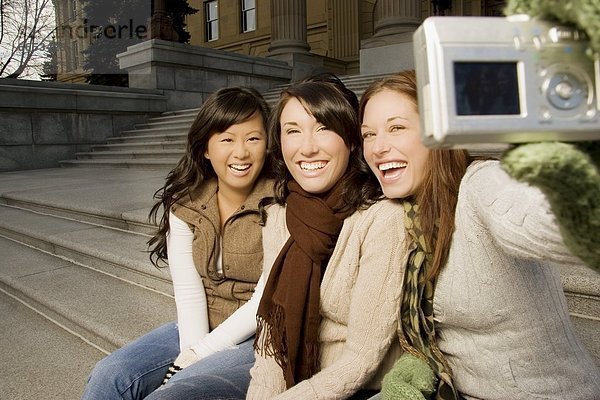 Frau  Fotografie  nehmen  3