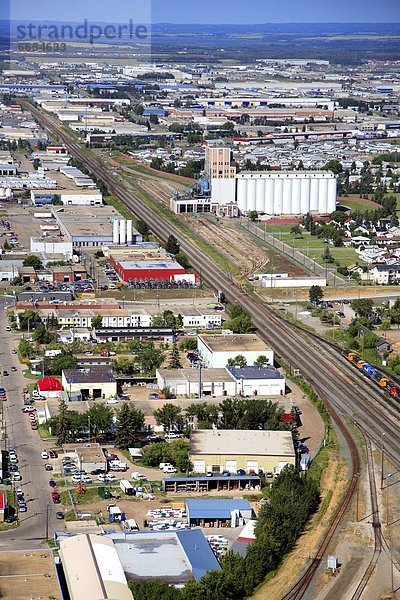 Industrie Ansicht Zimmer Luftbild Fernsehantenne Alberta Kanada Edmonton