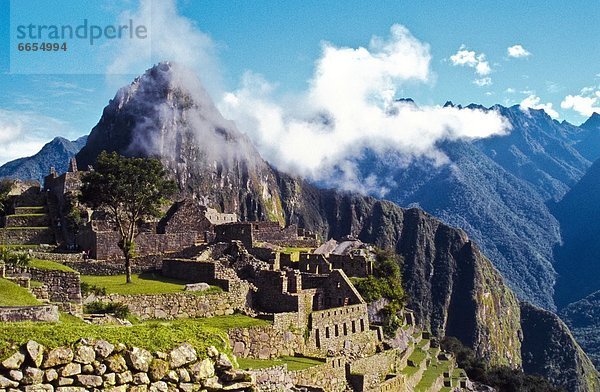 Ruinenstadt Machu Picchu  Peru  Südamerika