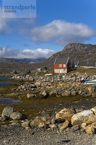 Houses In Nanortalik  Island Of Qoornoq  Province Of Kitaa  Southern Greenland