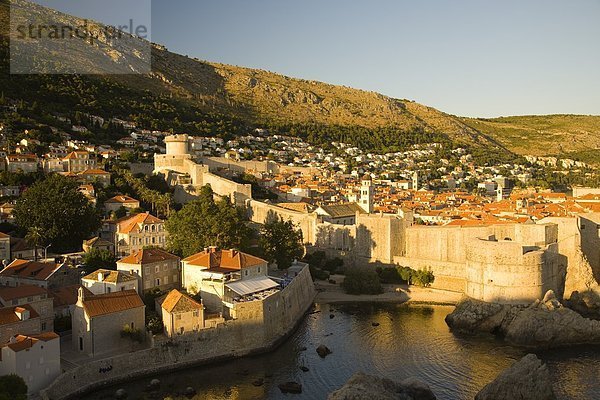 Wand Großstadt Festung Ansicht Osteuropa Dubrovnik