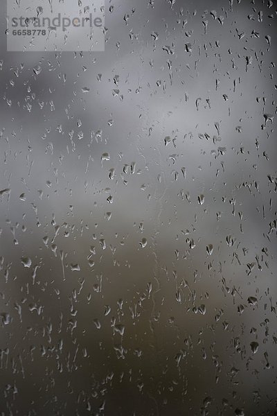 Fenster  Regentropfen
