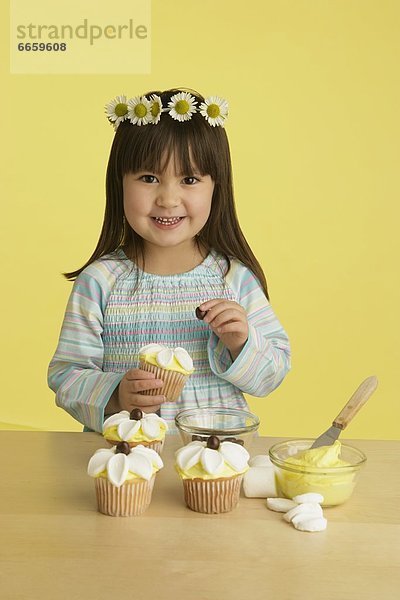 schmücken  jung  cupcake  Mädchen