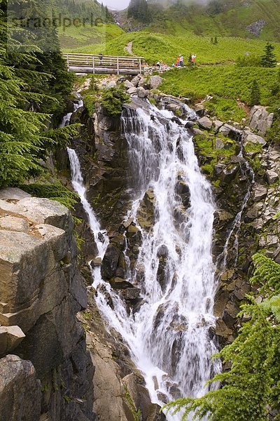 Vereinigte Staaten von Amerika  USA  Wasserfall  Mount Rainier Nationalpark