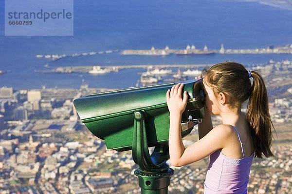 Südliches Afrika  Südafrika  sehen  Stadt  Tourist  blättern  Fernglas  Tafelberg