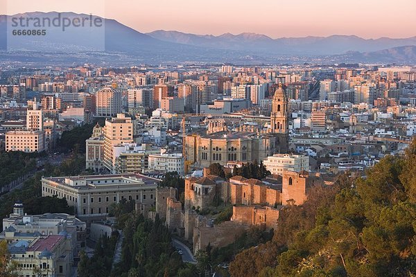 Wand  Großstadt  Ansicht  Malaga  Spanien