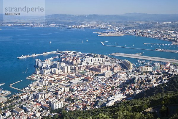 Ansicht  Bucht  Gibraltar  Spanien