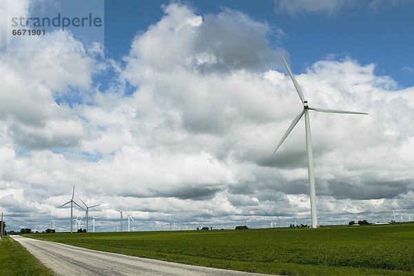 Vereinigte Staaten von Amerika USA Windturbine Windrad Windräder Illinois