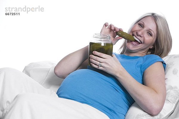 Frau  Schwangerschaft  essen  essend  isst