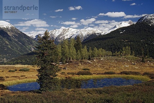 Berg Frische Teich Schnee