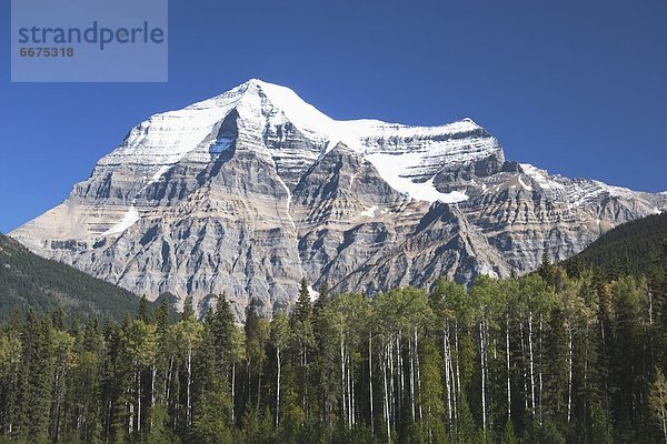 Mount Robson  hoechster Berg der kanadischen Rocky Mountains  3954 m  Mount Robson Provincial Park  British Columbia  Kanada