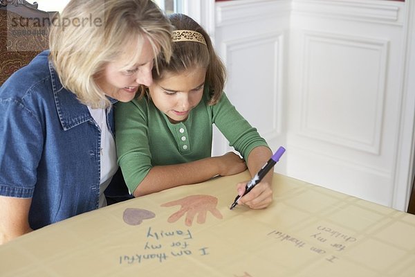 Fotografie  Zeichnung  Dankbarkeit  Redewendungen  Mädchen  Mutter - Mensch
