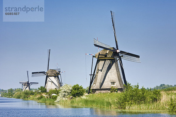 Windturbine  Windrad  Windräder  Europa  Kinderdijk  Niederlande