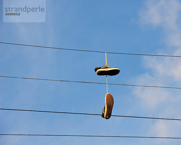 hängen Schuh Linie Stärke