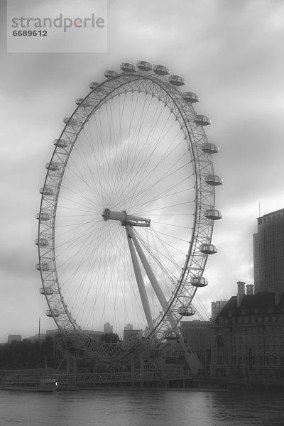 Millennium Wheel  Themse  London  England  Großbritannien  Europa