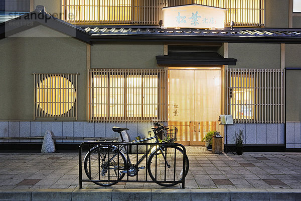 Außenaufnahme Restaurant Fahrrad Rad