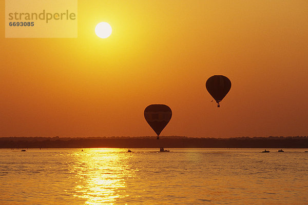Wasser  Sonnenuntergang  Wärme  über  Luftballon  Ballon  Himmel